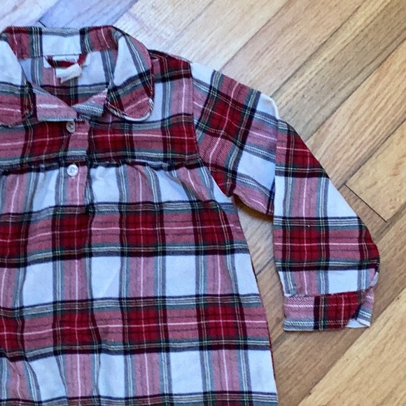 Pottery Barn Kids Morgan Plaid Flannel Nightgown 3T - Picture 4 of 7